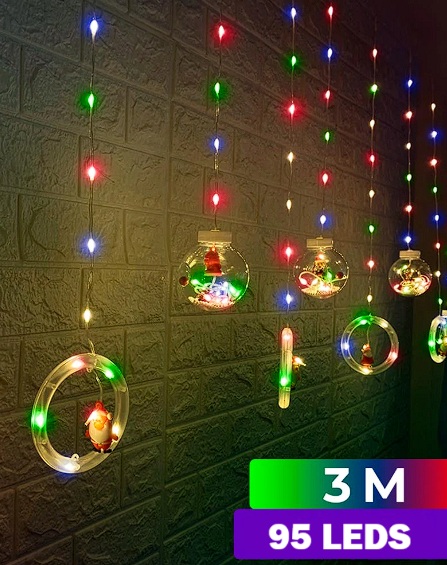 Cortina Aro + Bola de Nieve RGB