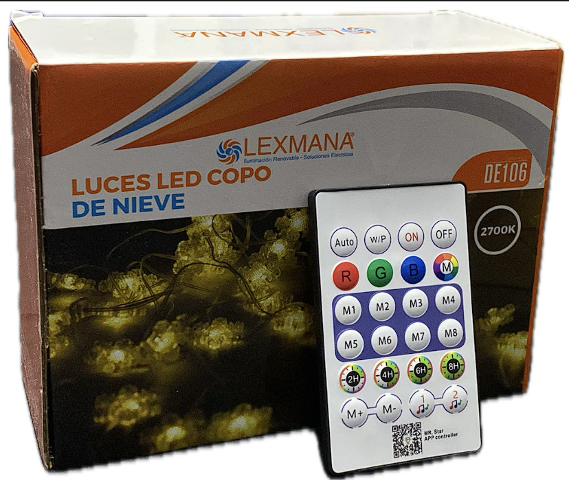 Luz Led Pixel Copo de Nieve
