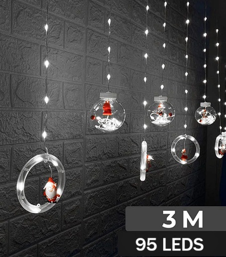 Cortina Aro + Bola de Nieve Blanco